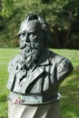 Johannes Brahms German composer bust outdoor park Royalty Free Stock Photo