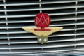 Aston Martin logo emblem with wings on a 1962 car DB IV - Series IV Royalty Free Stock Photo