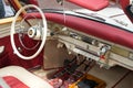 Borgward Isabella coupe convertible from 1960. Steering wheel, the dashboard,... Royalty Free Stock Photo