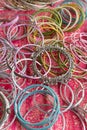 Traditional Indian Pakistani bracelets bangles. Royalty Free Stock Photo