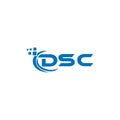 DSC letter logo design on white background. DSC creative initials letter logo concept. DSC letter design Royalty Free Stock Photo