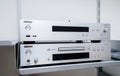 DSD Hi-Res Audio and DSD DAB WIFI device above Onkyo C-7070 luxury CD player