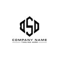 DSD letter logo design with polygon shape. DSD polygon and cube shape logo design. DSD hexagon vector logo template white and Royalty Free Stock Photo