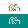 Dsd real esate logo design Royalty Free Stock Photo