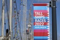 Tall Ships Races 2022 Harlingen banner with logo Royalty Free Stock Photo