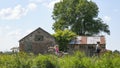 A mother and her daughter cycling through the Frisian countryside