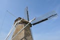 Closeup of the four wings of a traditional dutch windmill in Hantum Royalty Free Stock Photo