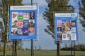 Billboard with posters for the upcoming Dutch elections in November 2023