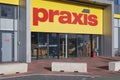 Praxis logo on a store in Leeuwarden