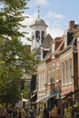 View of the bell tower of the 17th century town hall of Dokkum Royalty Free Stock Photo