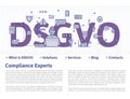 DSGVO, german version of GDPR: Datenschutz Grundverordnung. Concept illustration. General Data Protection Regulation