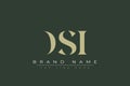 DSI abstract letter logo design Royalty Free Stock Photo