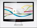 Dsiplay monitor with login screen Royalty Free Stock Photo