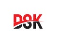 DSK Letter Initial Logo Design Vector Illustration Royalty Free Stock Photo