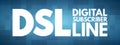 DSL - Digital Subscriber Line acronym Royalty Free Stock Photo