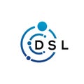 DSL letter logo design on white background. DSL creative initials letter logo concept. DSL letter design