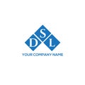 DSL letter logo design on white background. DSL creative initials letter logo concept. DSL letter design