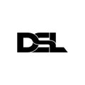 DSL letter monogram logo design vector