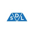 DSL 3 triangle shape logo design on white background. DSL creative initials letter logo concept