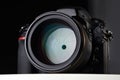 DSLR camera with big aperture ratio lens Royalty Free Stock Photo