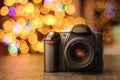 DSLR camera with Bokeh Background