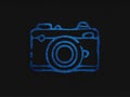 DSLR camera creative colourful logo