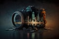 DSLR Camera 3d Illustration Created by Generative AI Royalty Free Stock Photo