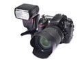DSLR camera and flash