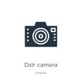 Dslr camera icon vector. Trendy flat dslr camera icon from cinema collection isolated on white background. Vector illustration can