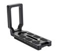 DSLR camera L-bracket for vertical and horizontal switching on quick release tripod head. Panoramic shooting equipment
