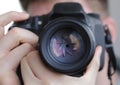 DSLR camera lens shutter Royalty Free Stock Photo