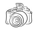 DSLR Camera Line Art