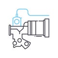 dslr camera line icon, outline symbol, vector illustration, concept sign