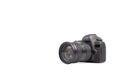 DSLR photo camera on white background Royalty Free Stock Photo