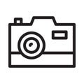 DSLRcamera vector thin line icon