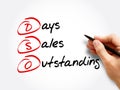 DSO - Days Sales Outstanding acronym Royalty Free Stock Photo