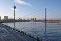 Dsseldorf Fernsehturm Landscape Germany City Bridge Europe Travel