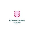 DST or DTS letter initial logo, alphabetical letter in unique shape. Royalty Free Stock Photo