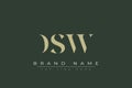 DSW abstract letter logo design Royalty Free Stock Photo