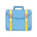 Briefcase Suitcase Business vector illustration, Colored linear style