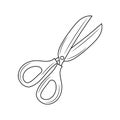 Scissor vector illustration, linear style pictogram icon