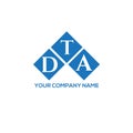 DTA letter logo design on white background. DTA creative initials letter logo concept. DTA letter design