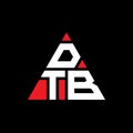 DTB triangle letter logo design with triangle shape. DTB triangle logo design monogram. DTB triangle vector logo template with red Royalty Free Stock Photo