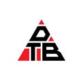 DTB triangle letter logo design with triangle shape. DTB triangle logo design monogram. DTB triangle vector logo template with red Royalty Free Stock Photo
