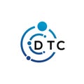 DTC letter logo design on white background. DTC creative initials letter logo concept. DTC letter design