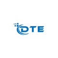 DTE letter logo design on white background. DTE creative initials letter logo concept. DTE letter design Royalty Free Stock Photo
