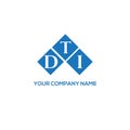 DTI letter logo design on white background. DTI creative initials letter logo concept. DTI letter design.DTI letter logo design on Royalty Free Stock Photo