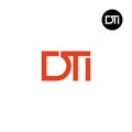 DTI Logo Letter Monogram Design Royalty Free Stock Photo