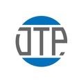 DTP letter logo design on white background. DTP creative initials circle logo concept.