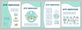 DTP services brochure template layout. Desktop publishing service. Flyer, booklet, leaflet print design with linear Royalty Free Stock Photo